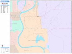 Council Bluffs Digital Map Color Cast Style